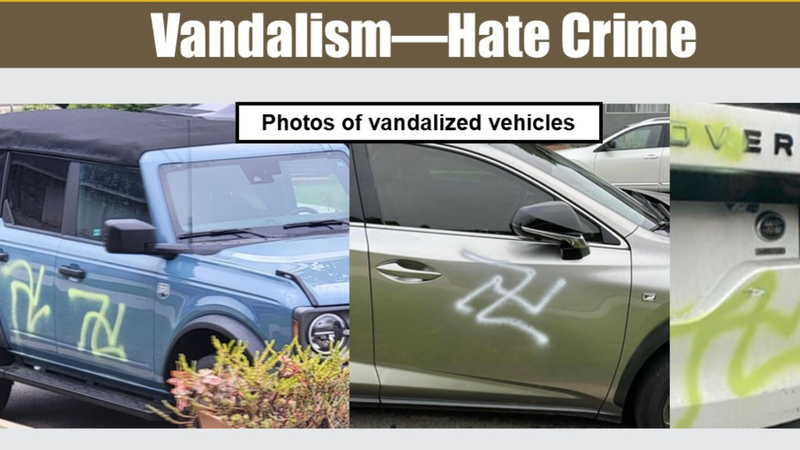 Man Suspected of Tagging Cars with Swastikas Arrested
